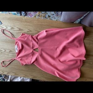 Pink dress, oh my love brand, cutout, summer dress